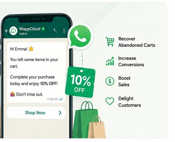 Automated WhatsApp follow-up message reconnecting with a customer