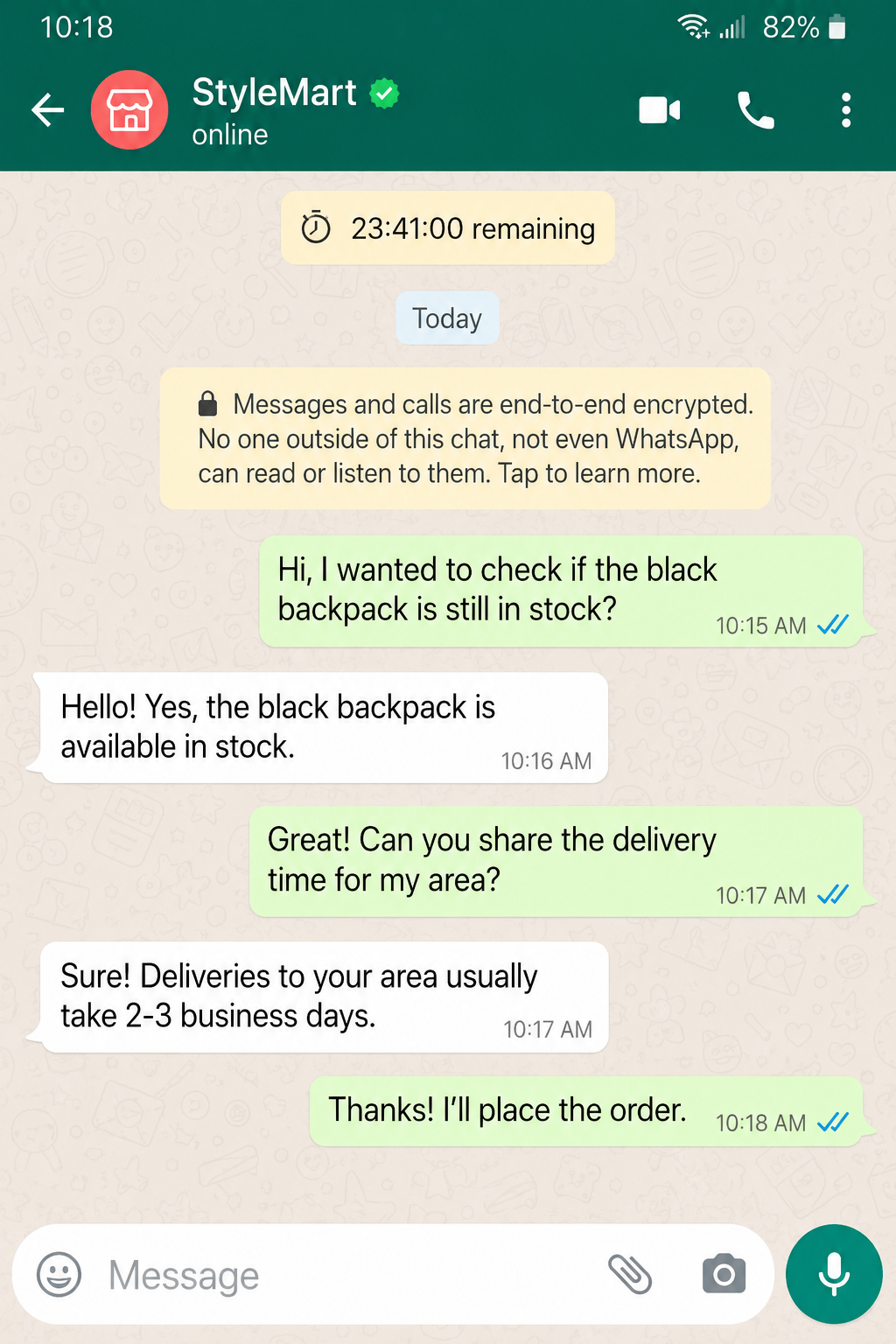 WhatsApp 24-hour messaging window