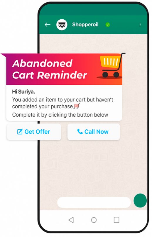WhatsApp Business Automation for Abandoned Cart Reminder Notification