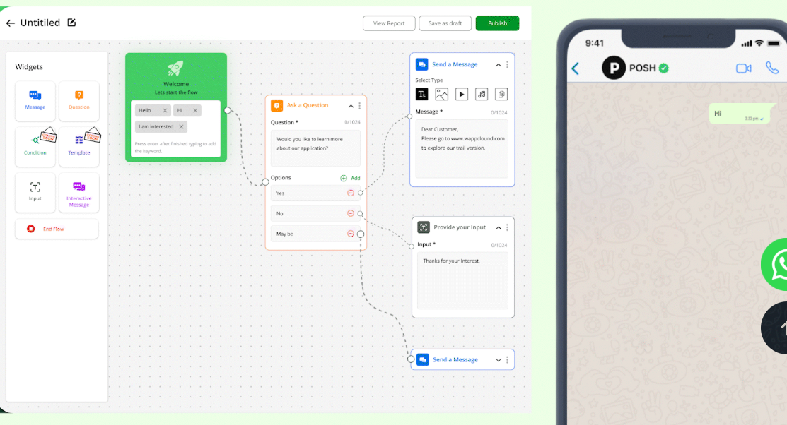 Publishing a WappCloud chatbot live to a WhatsApp Business number